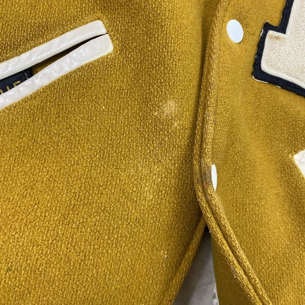 Vintage Nashville Sporting Goods Varsity Jacket Mens Medium 1968 Wool Leather